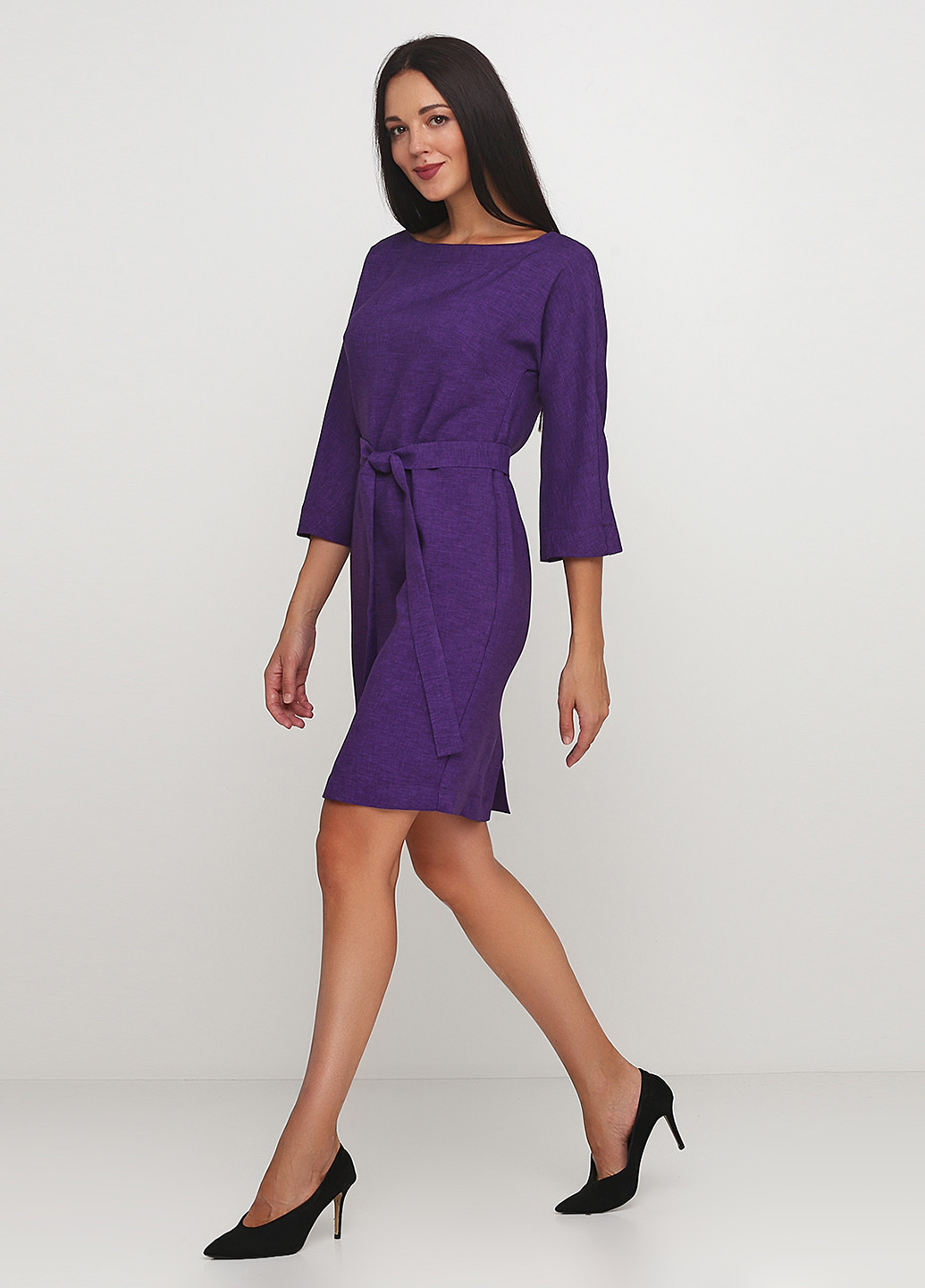 Фиолетовое кэжуал платье футляр Jhiva меланжевое