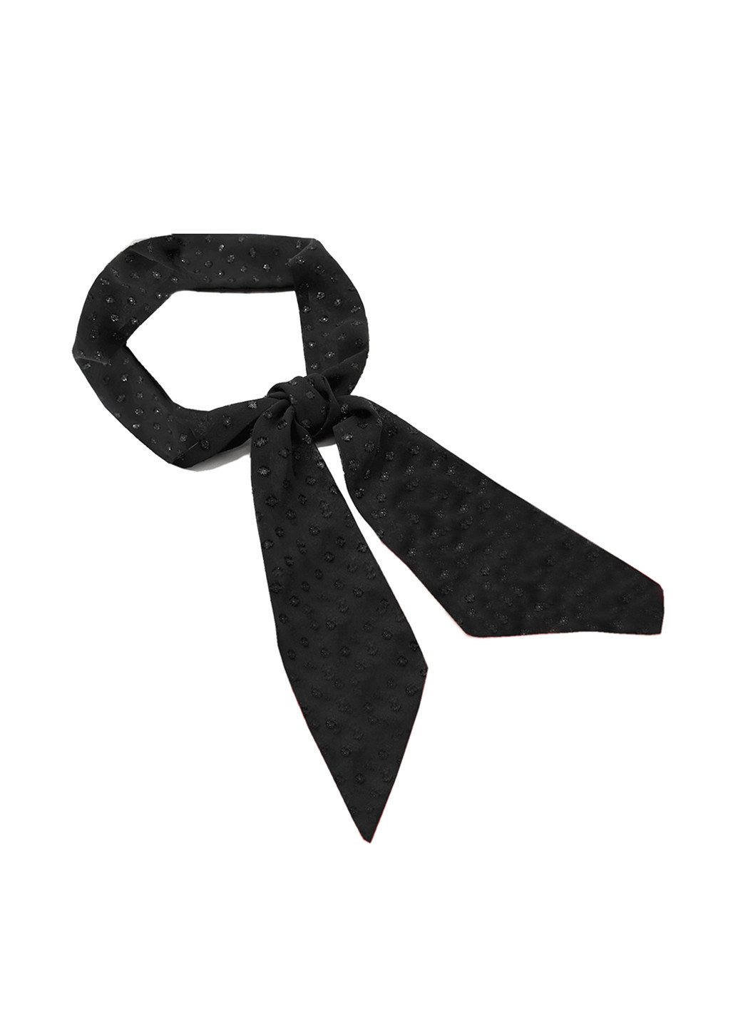 Краватка Mango однотонна чорна поліестер
