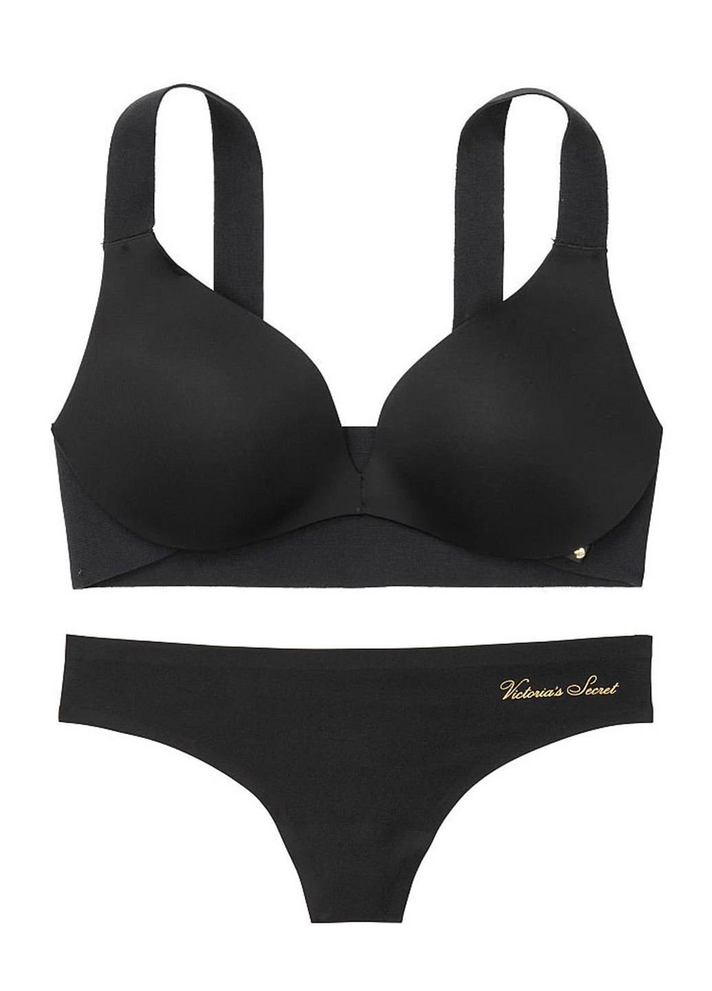 Чорний демісезонний комплект (бюстгальтер, труси) Victoria's Secret