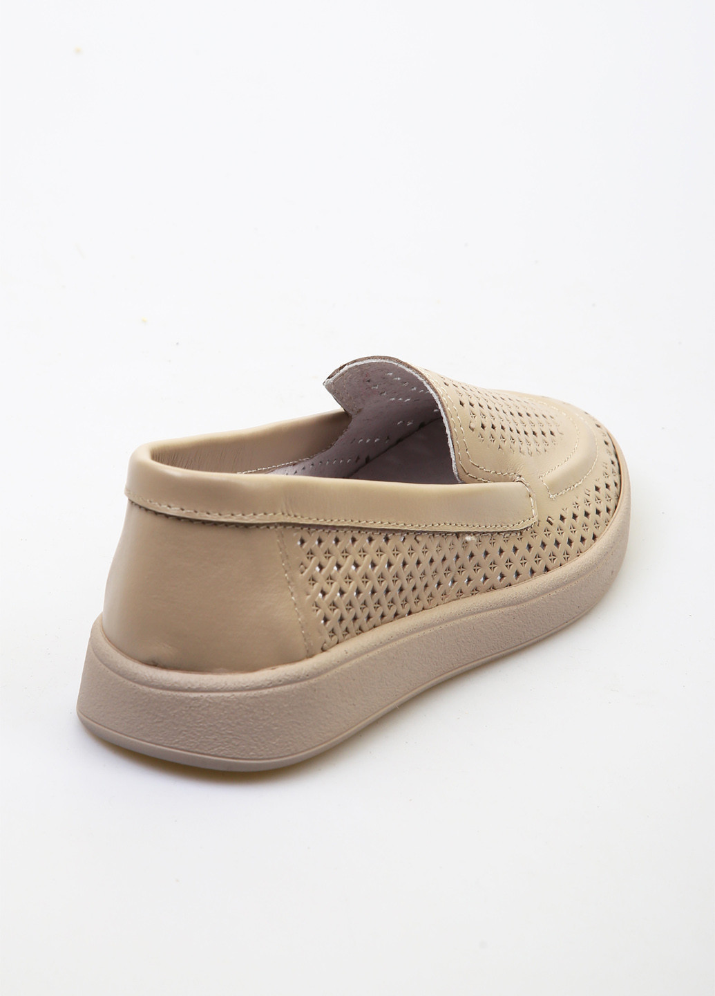 Кофейные слипоны No Brand с перфорацией однотонные