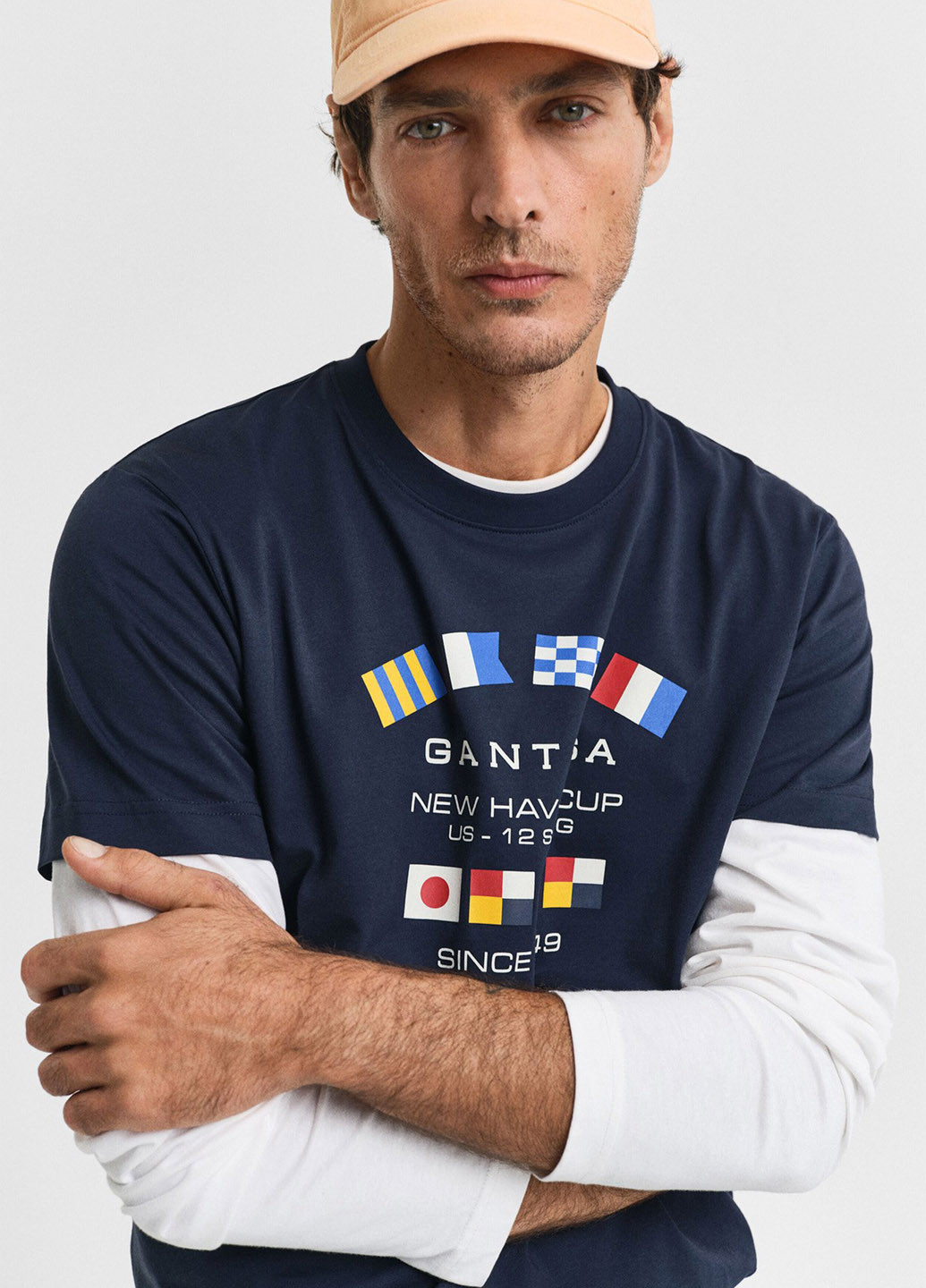 Индиго футболка Gant