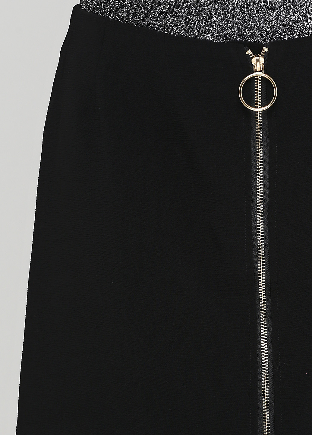 Черная кэжуал однотонная юбка MINT&BERRY а-силуэта (трапеция)
