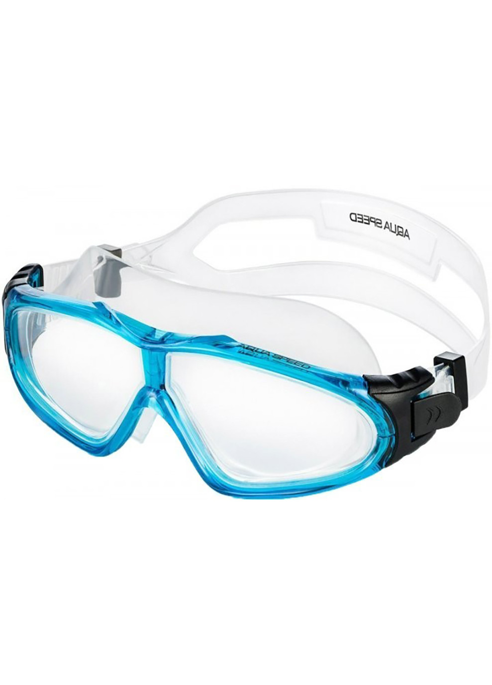 Очки-маска для плавания SIROCCO 3117 Черные/Голобой (5908217631169) Aqua Speed (254343015)