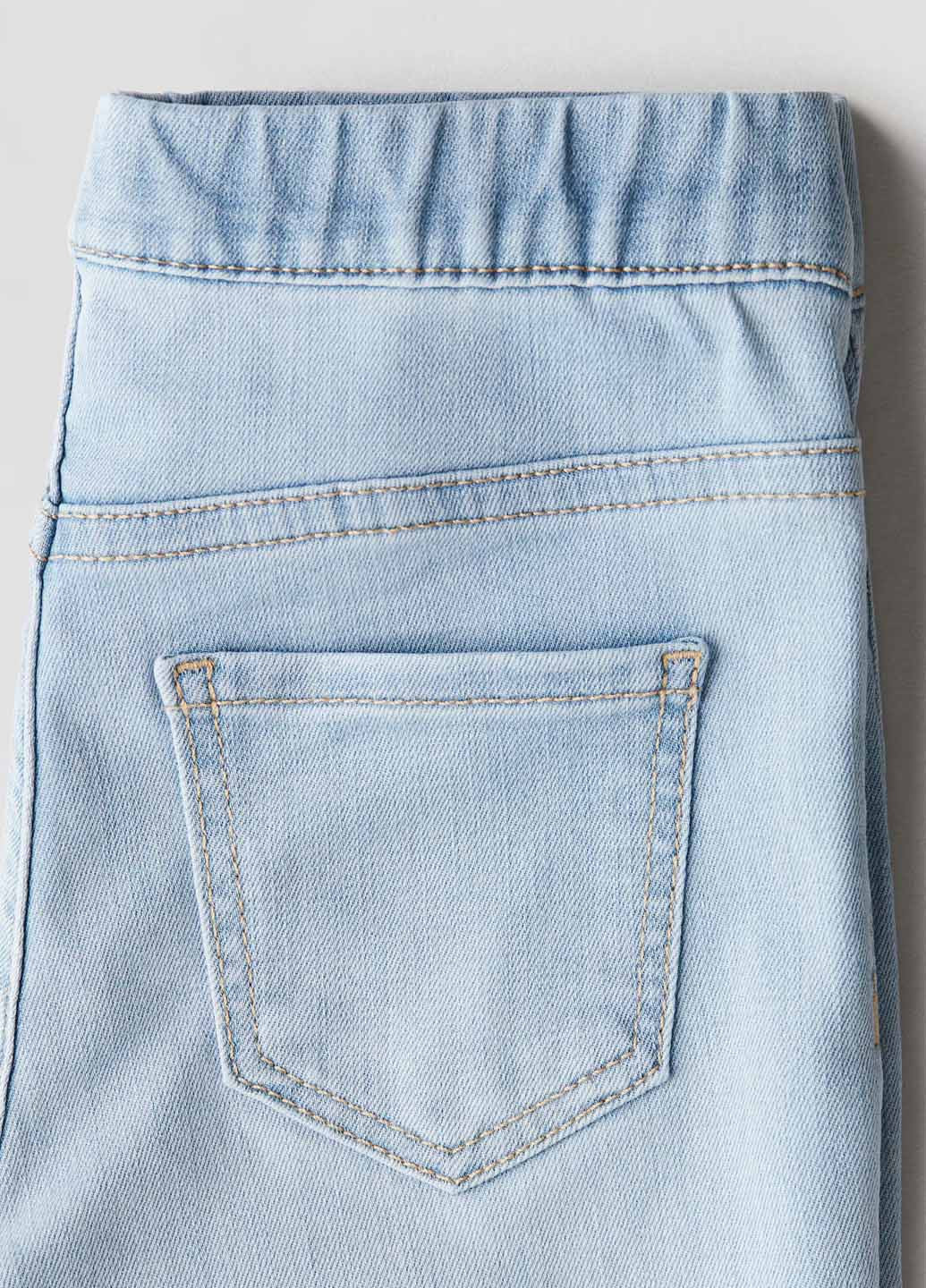 Светло-голубые демисезонные джеггинсы H&M