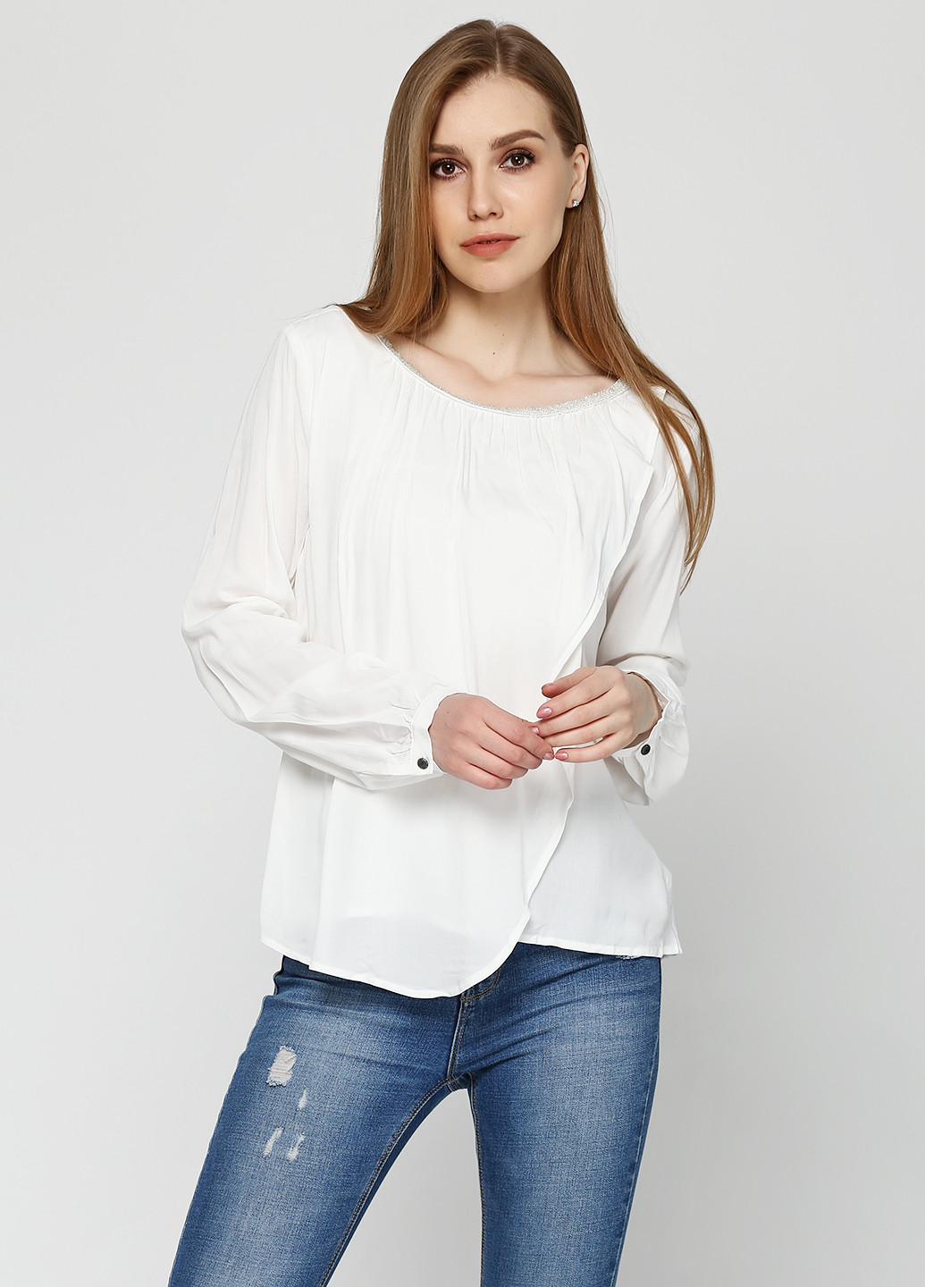 Молочна демісезонна блуза Bodyflirt