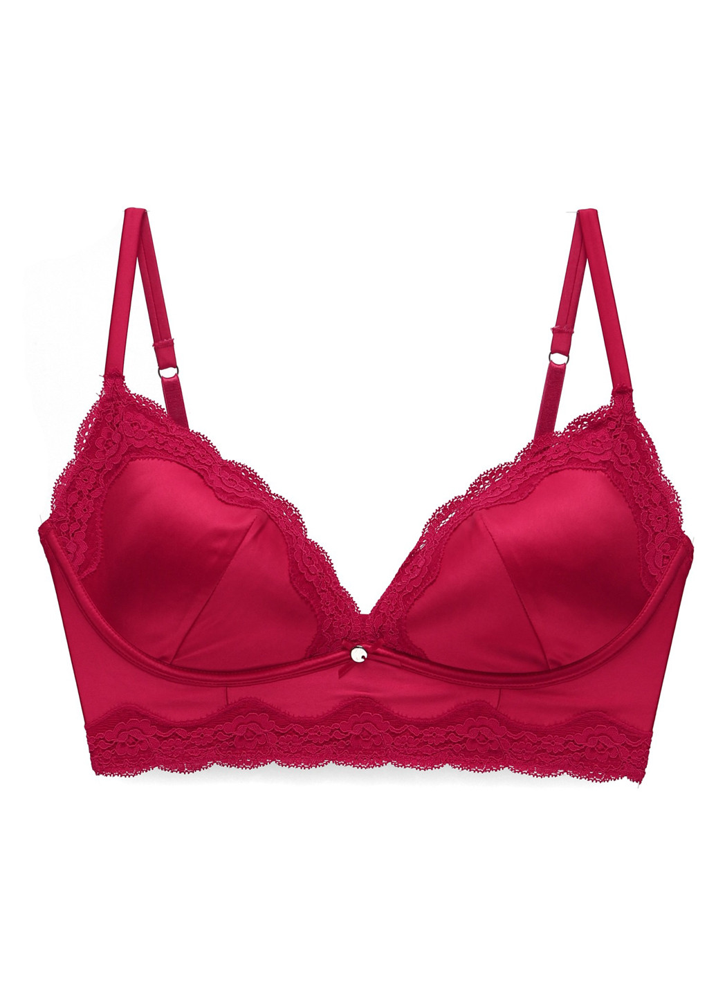 Тёмно-красный бралетт бюстгальтер Boohoo с косточками полиэстер