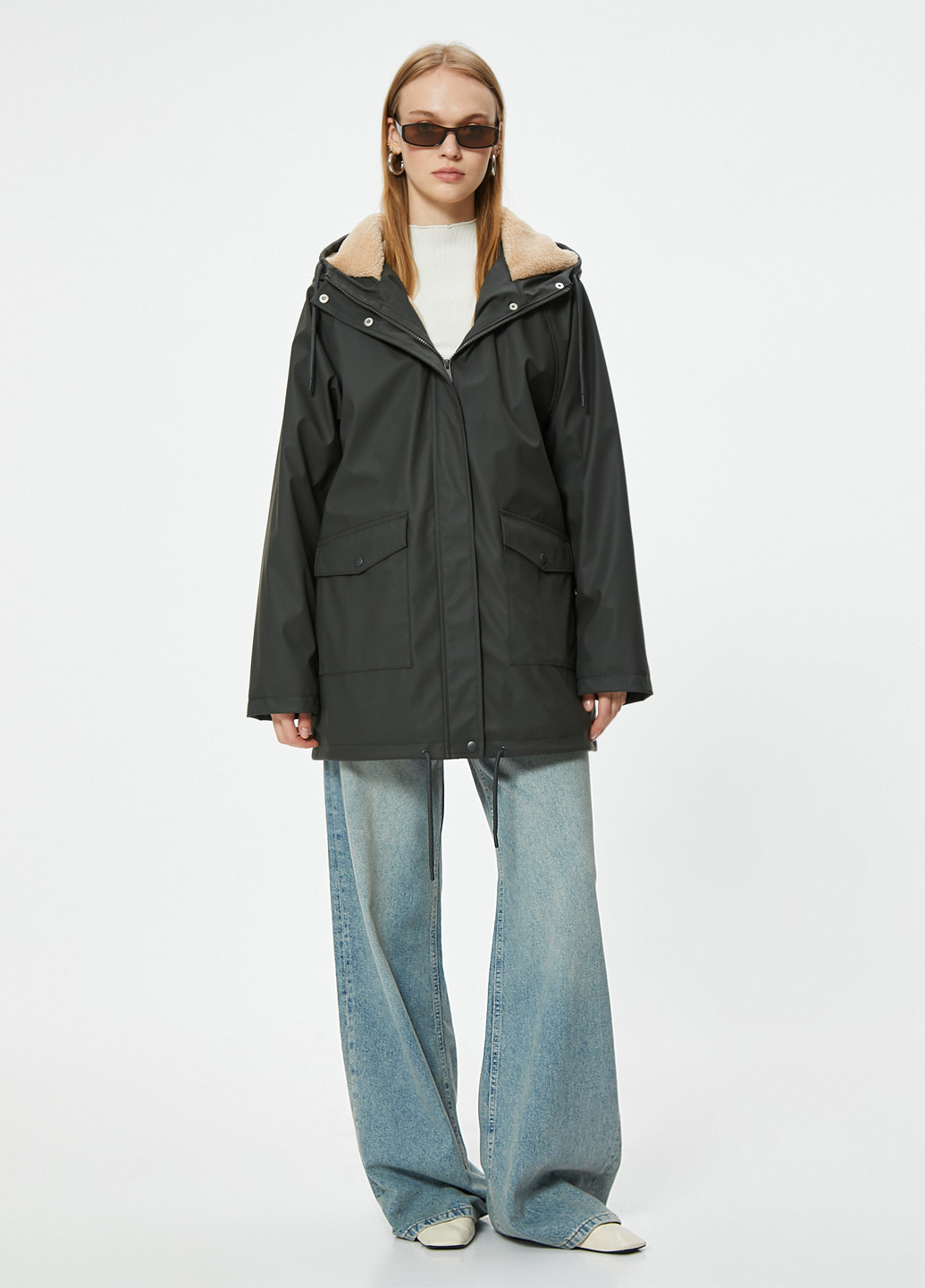 Темно-серая демисезонная куртка KOTON