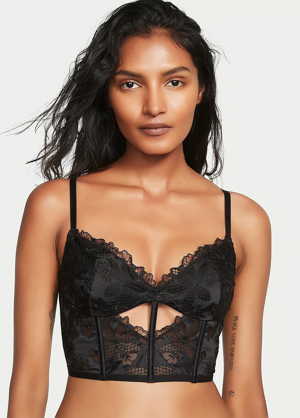 Чорний демісезонний комплект (бюстьє, трусики) Victoria's Secret