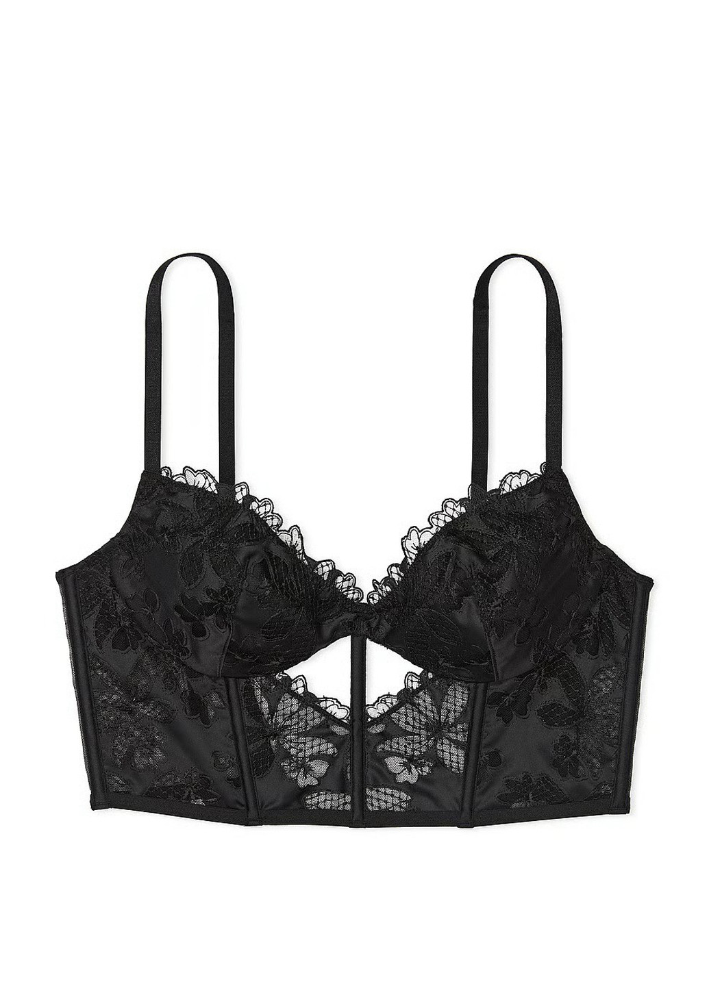 Чорний демісезонний комплект (бюстьє, трусики) Victoria's Secret