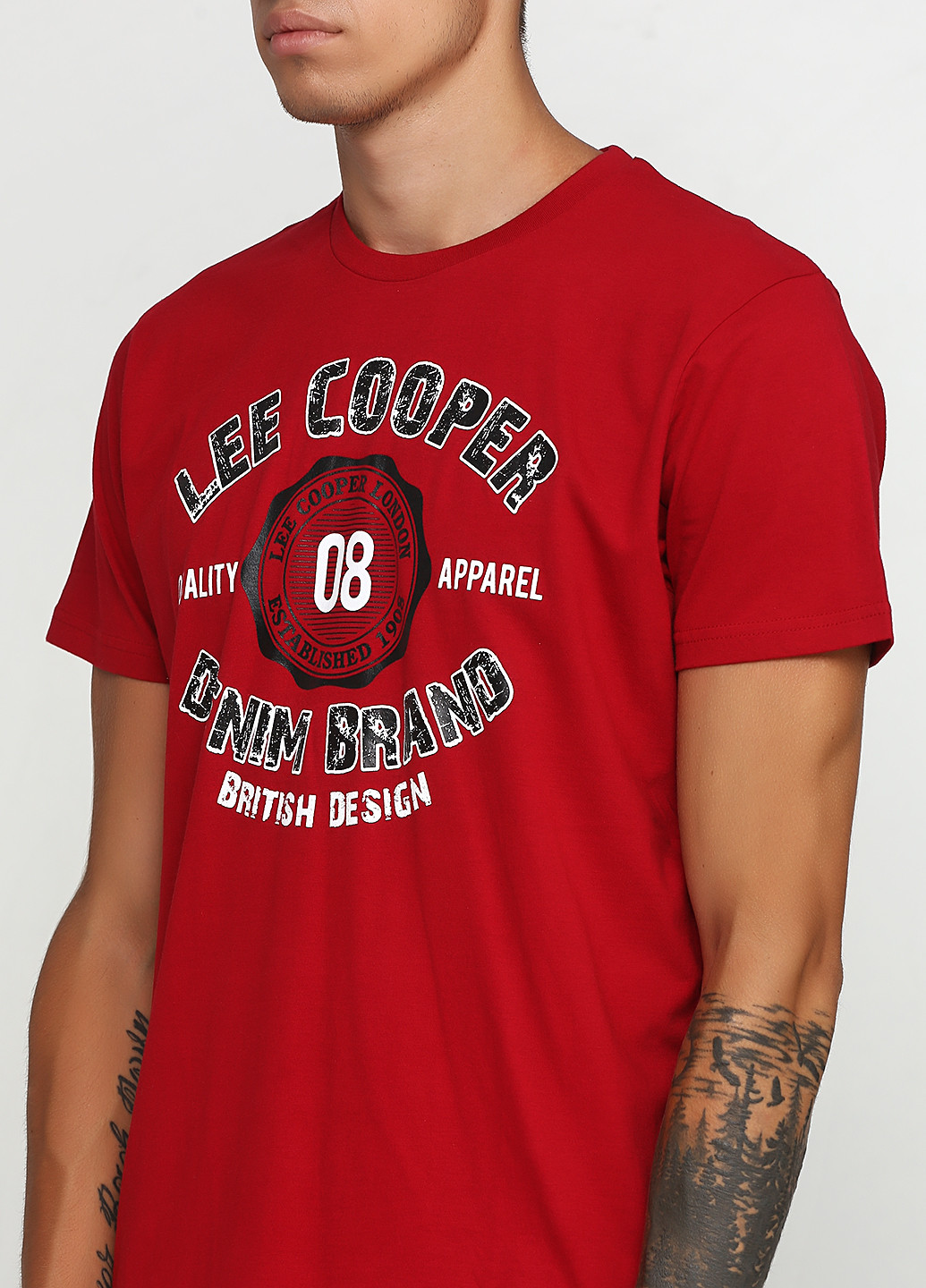 Вишневая футболка Lee Cooper