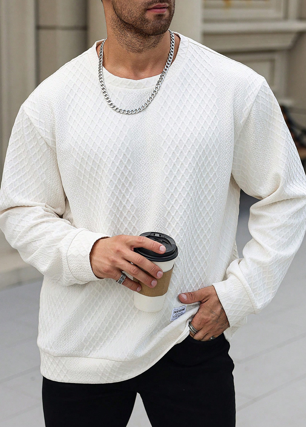 Белый демисезонный джемпер джемпер SHEIN