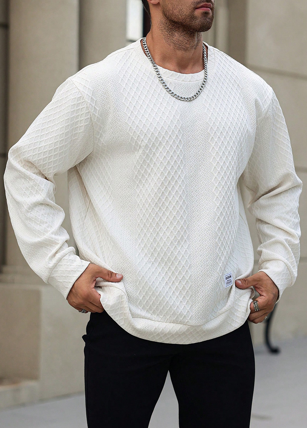 Белый демисезонный джемпер джемпер SHEIN