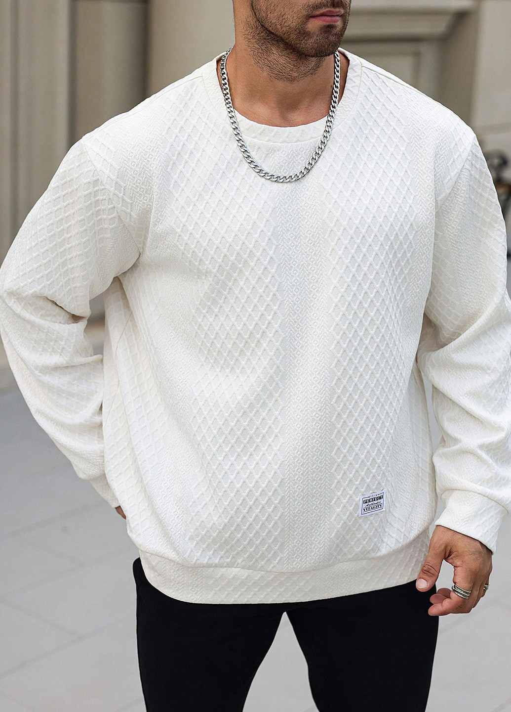 Белый демисезонный джемпер джемпер SHEIN