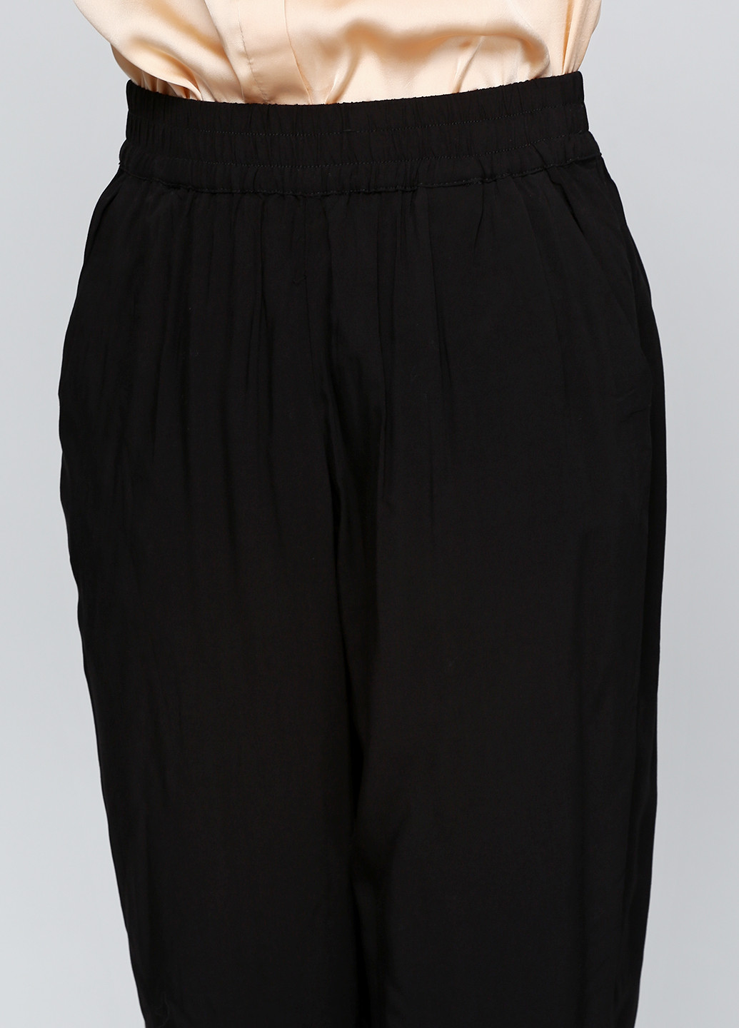 Черные кэжуал летние прямые брюки Vila