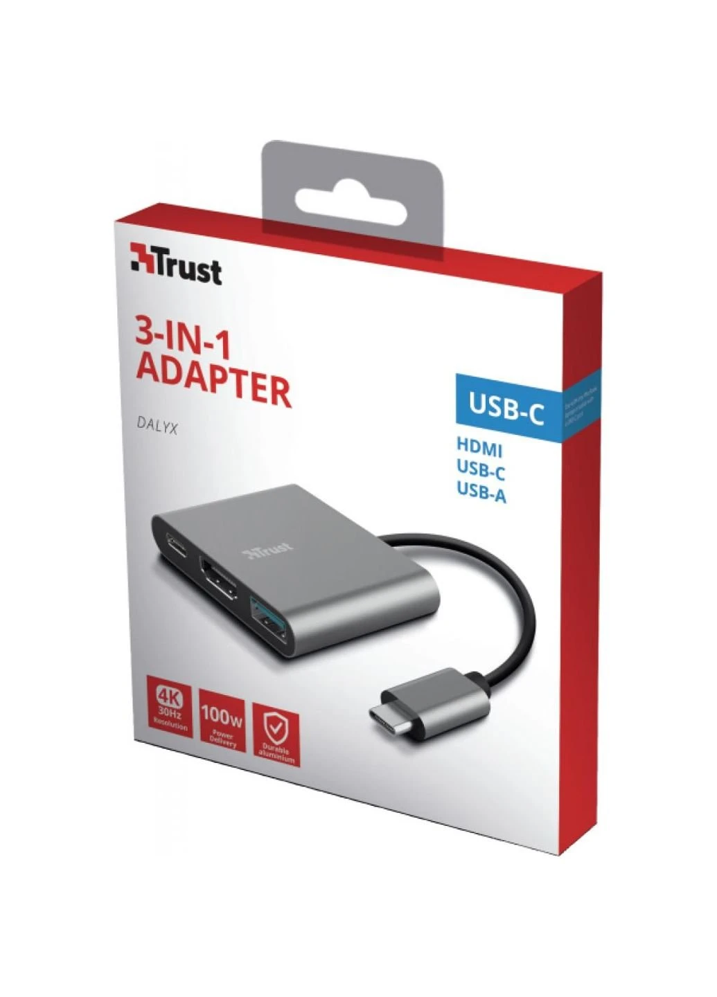 Концентратор Dalyx 3-in-1 Multiport USB-C (23772) Trust (250125375)