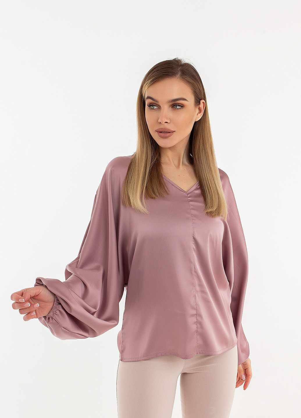 Темно-розовая демисезонная блуза Elfberg