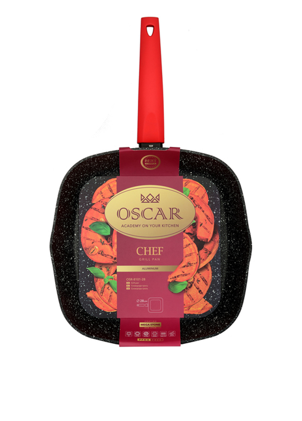 Сковорода гриль, 28 см Oscar (259019772)