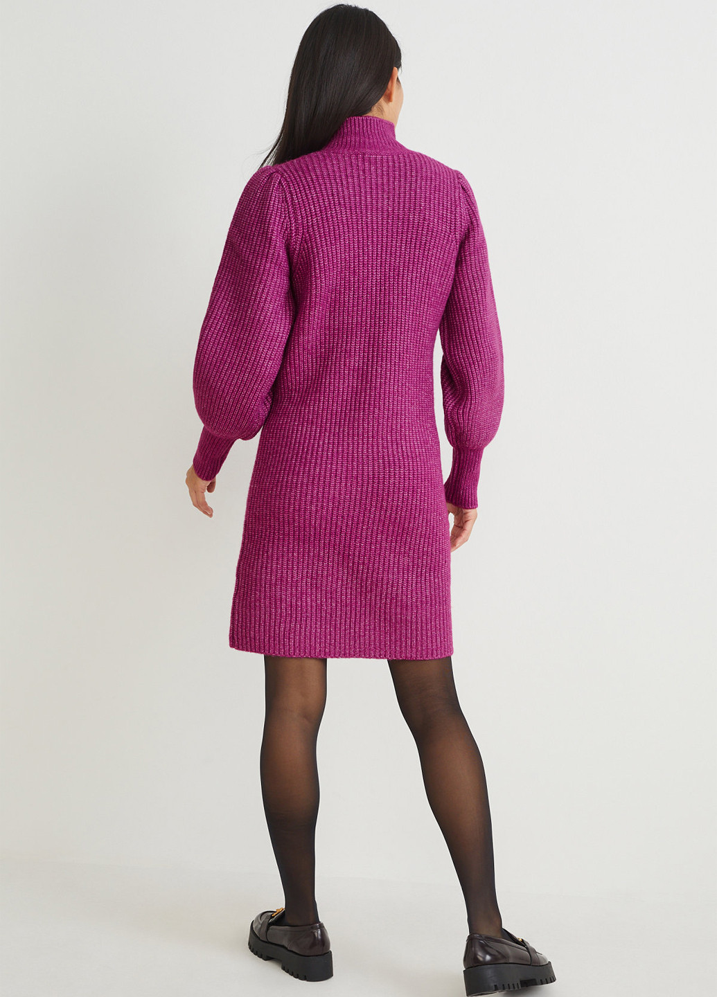 Фуксинова (кольору Фукія) кежуал сукня сукня светр C&A однотонна