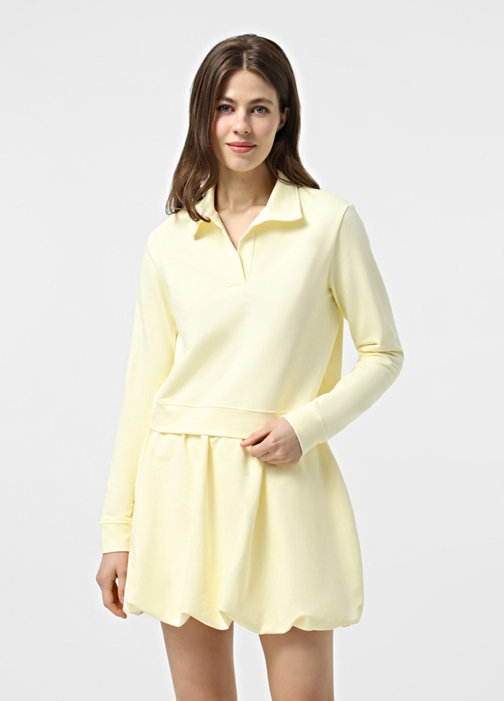 Желтый свитшот Promin однотонный без декора (337363232)