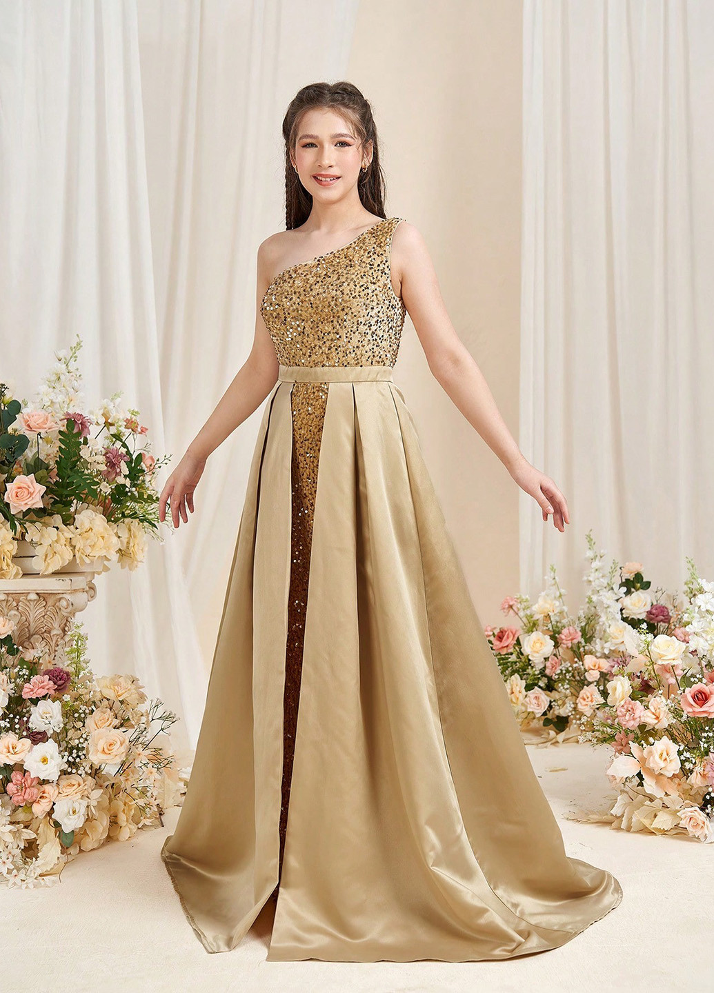 Бежева сукня SHEIN (364099687)