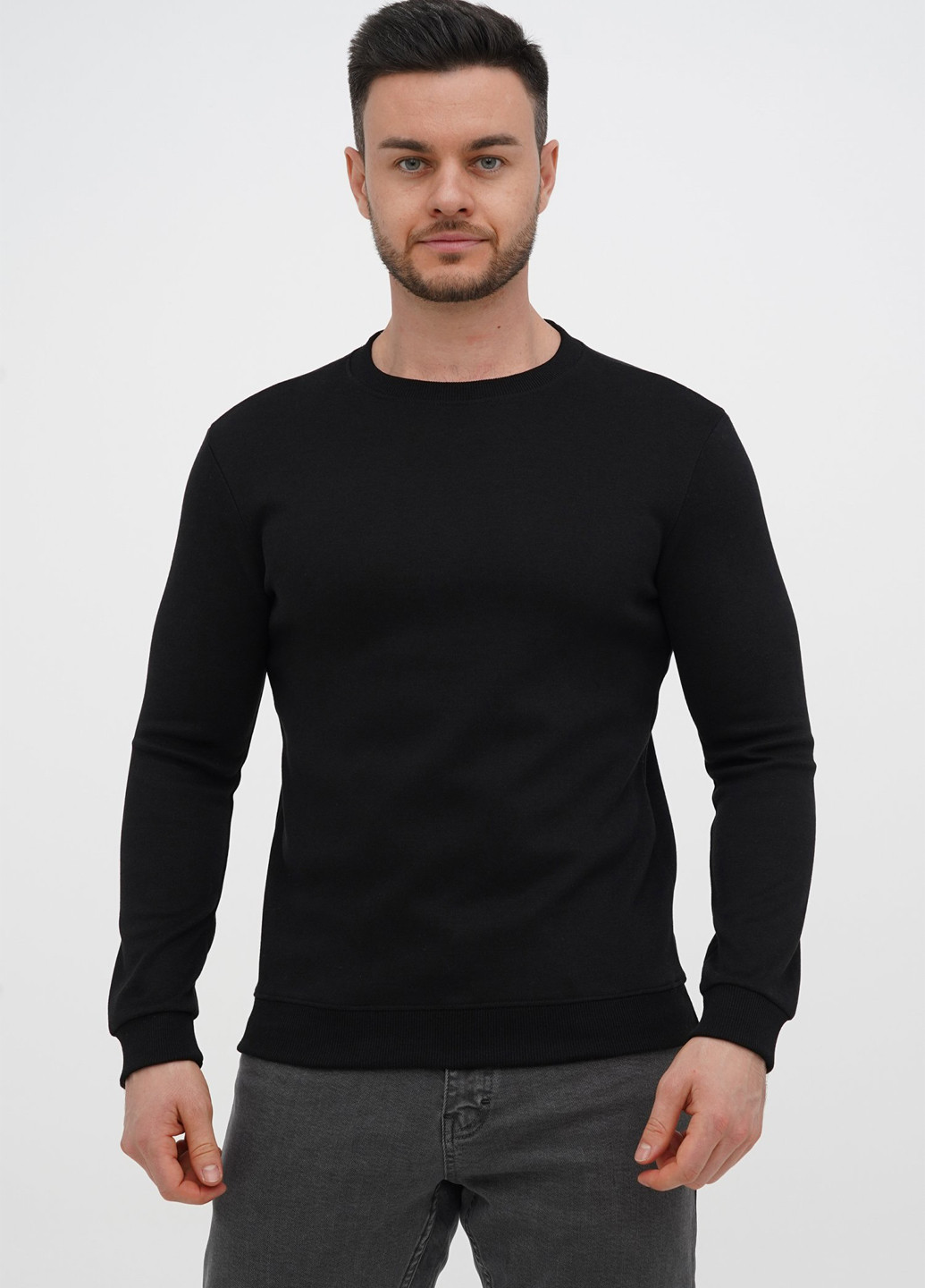 Черный cвитшот Trend Collection однотонный без декора (307524152)