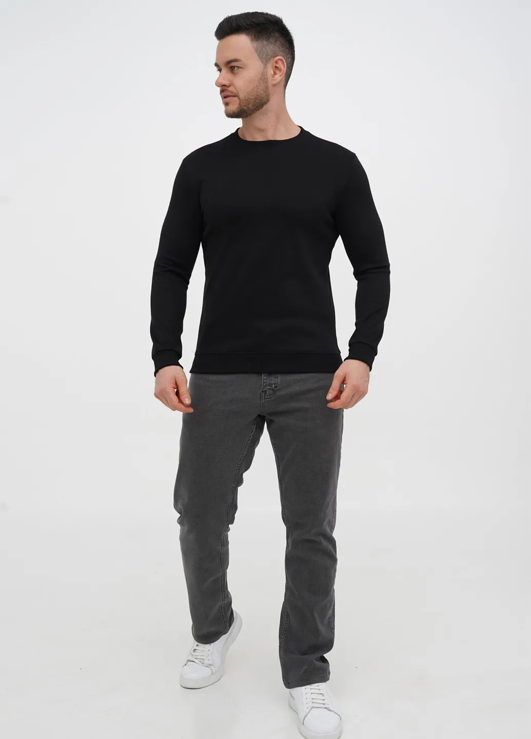 Черный cвитшот Trend Collection однотонный без декора (307524152)
