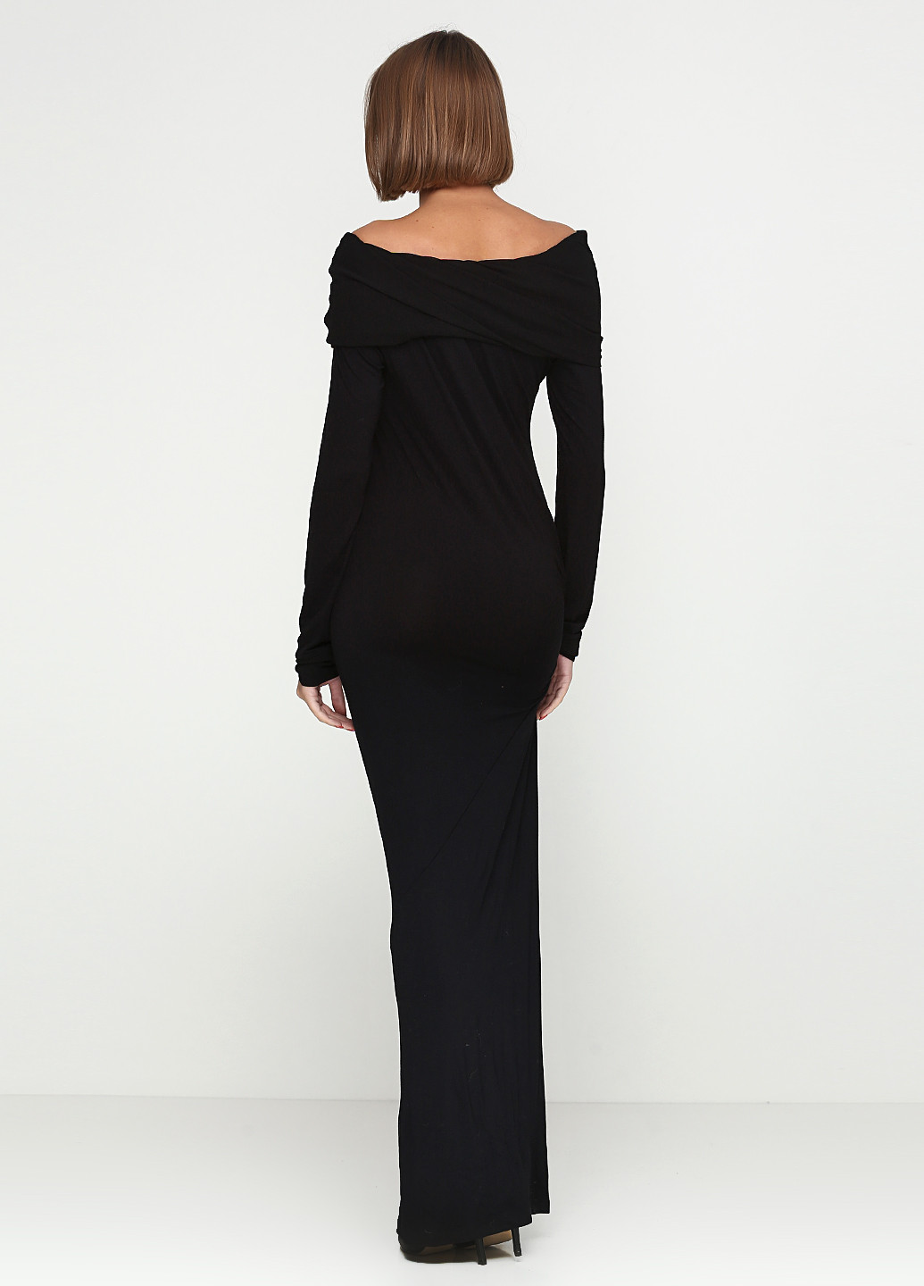Черное кэжуал платье Stefanel однотонное