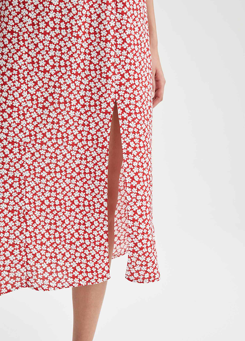 Красная кэжуал юбка DeFacto а-силуэта (трапеция)