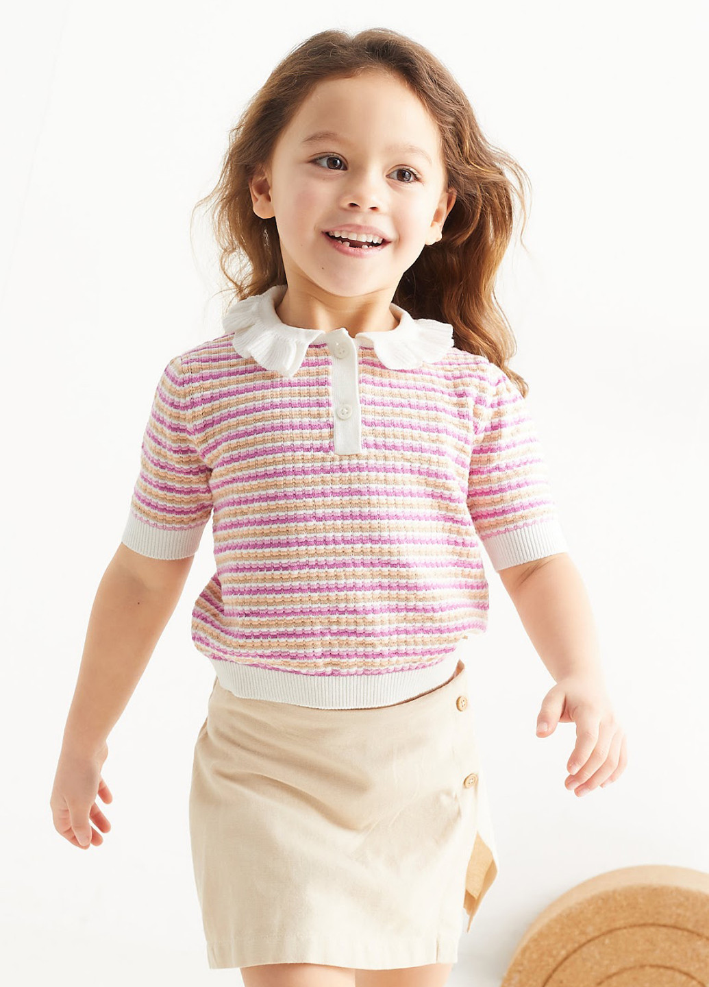 Комбинированная в полоску блузка C&A демисезонная