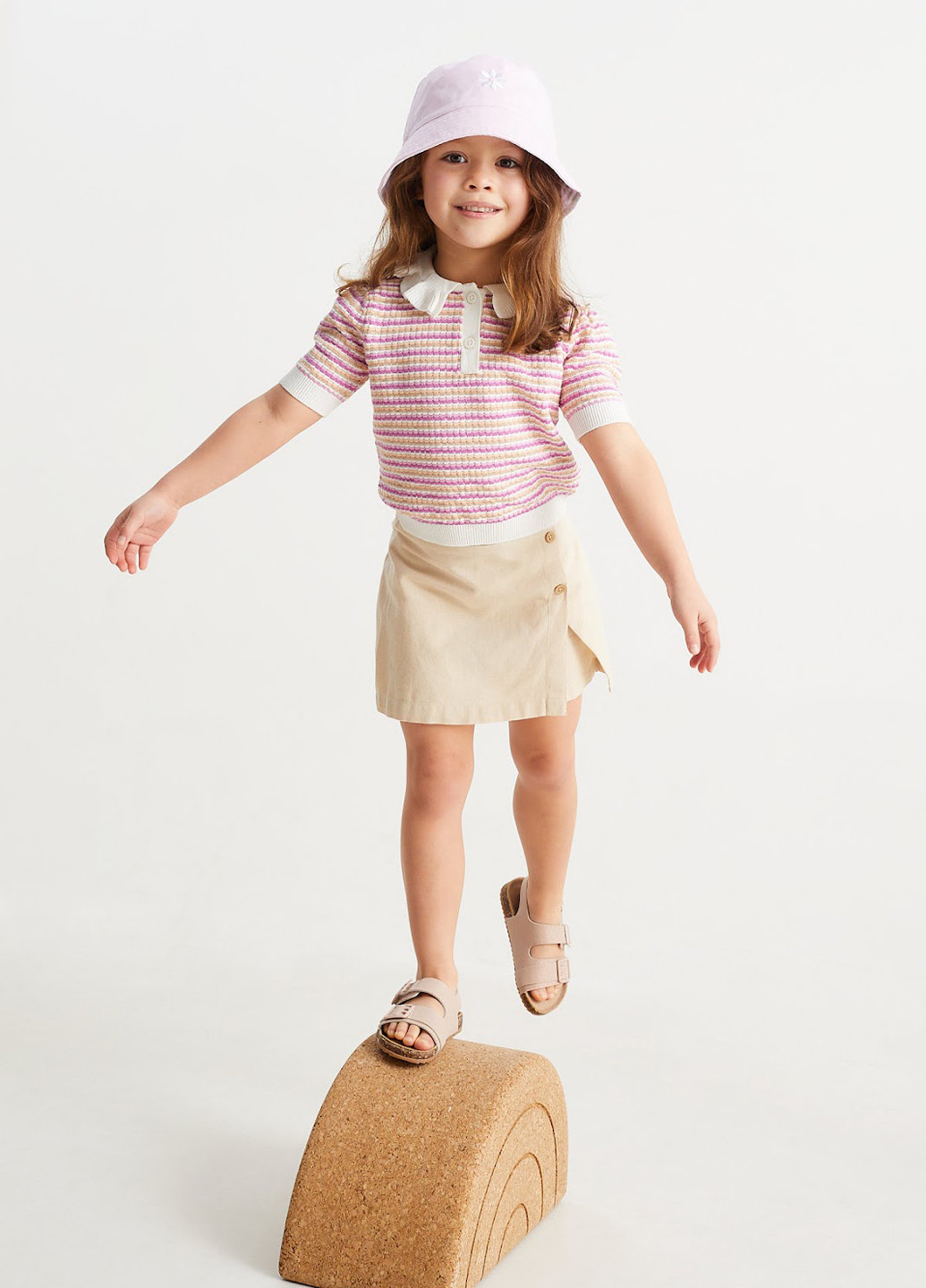 Комбинированная в полоску блузка C&A демисезонная