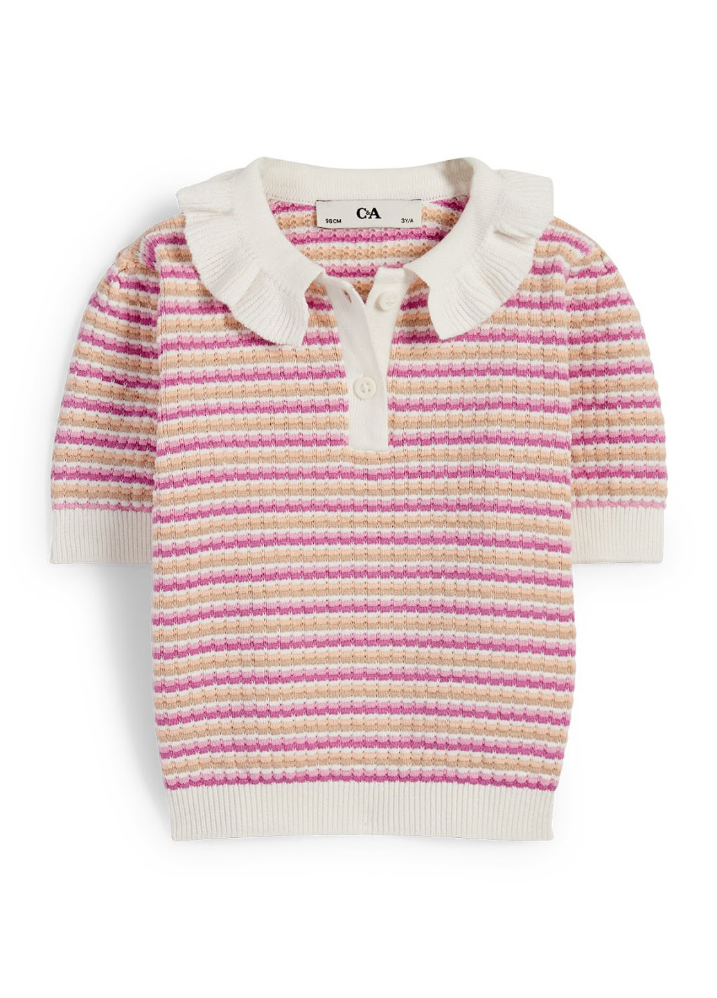 Комбинированная в полоску блузка C&A демисезонная