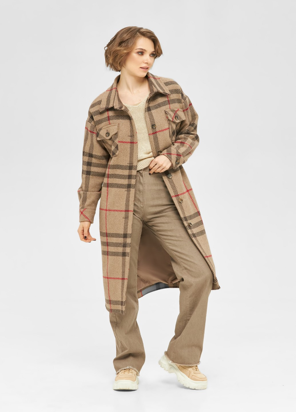 Темно-бежеве демісезонне Пальто MN