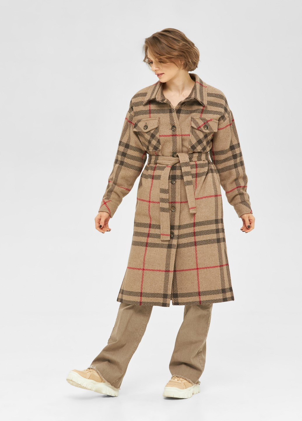 Темно-бежеве демісезонне Пальто MN