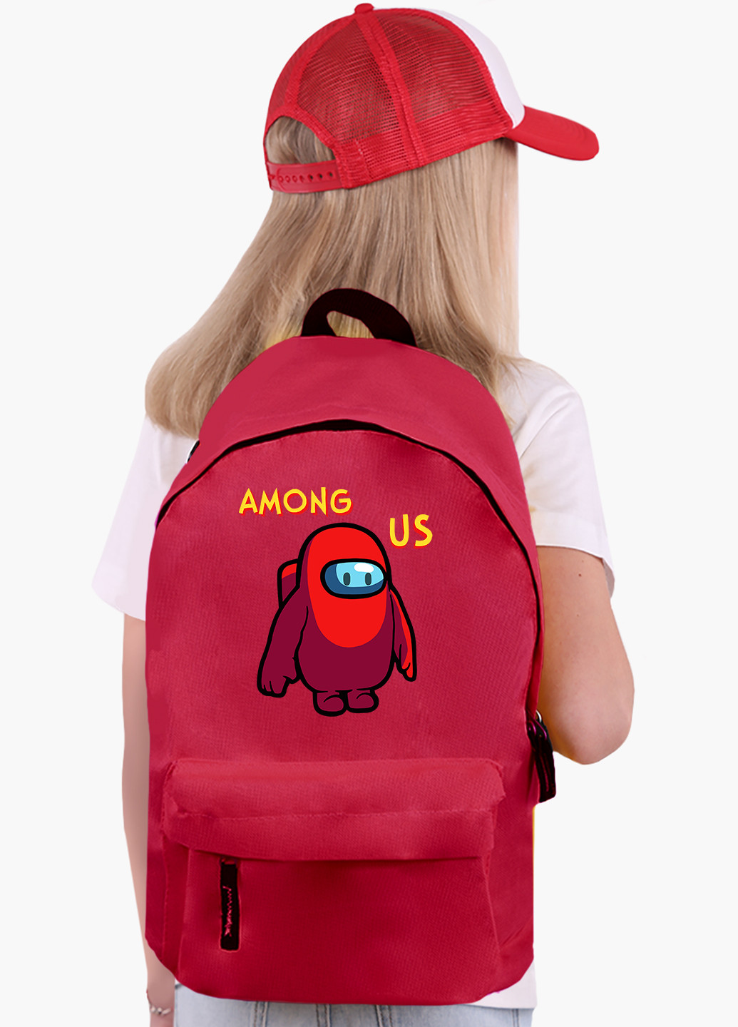 Детский рюкзак Амонг Ас Красный (Among Us Red) (9263-2411) MobiPrint (217075017)