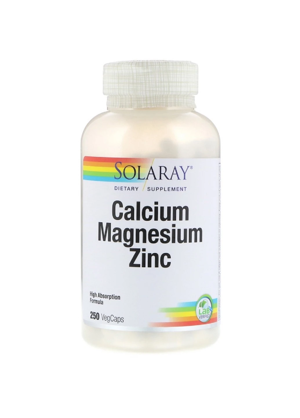 Кальцій Магній Цинк, Calcium Magnesium Zinc,, 250 капсул Solaray (255408129)