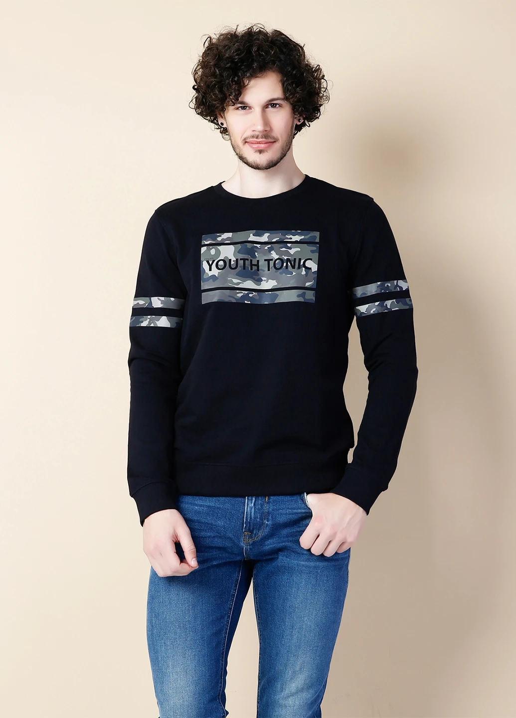 Черный свитшот Colin's рисунок (45336346)