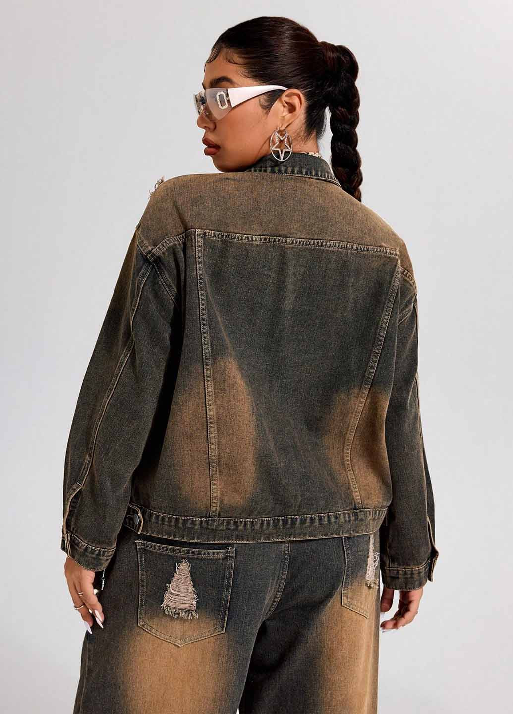 Темно-сіра демісезонна куртка SHEIN