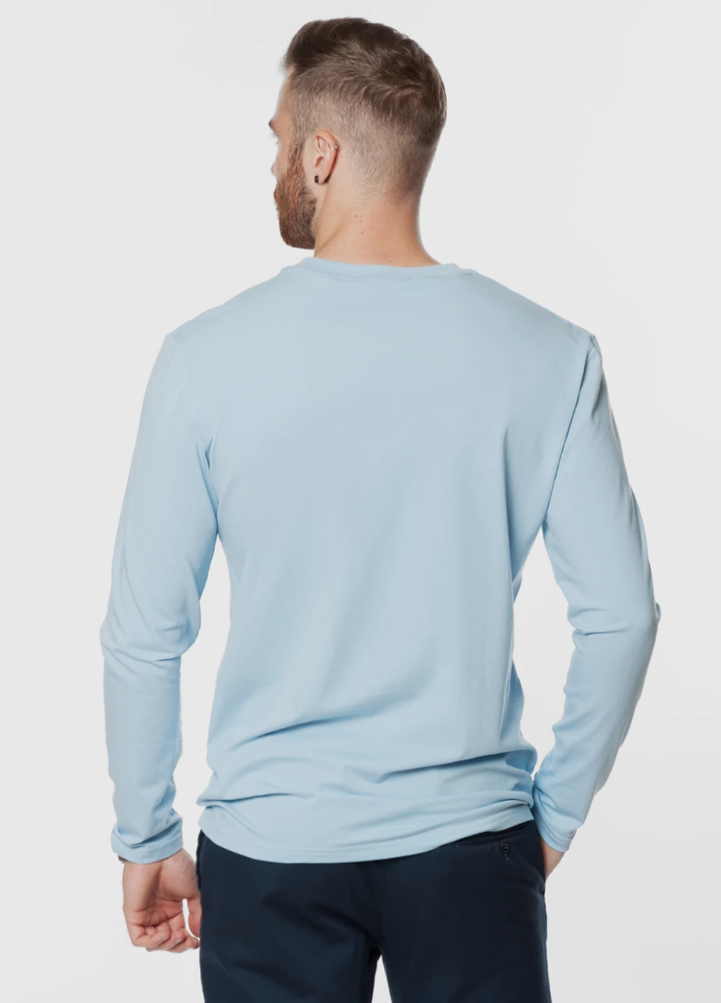 Блакитна футболка довгий рукав Arber Long Sleeve TRDM-F2