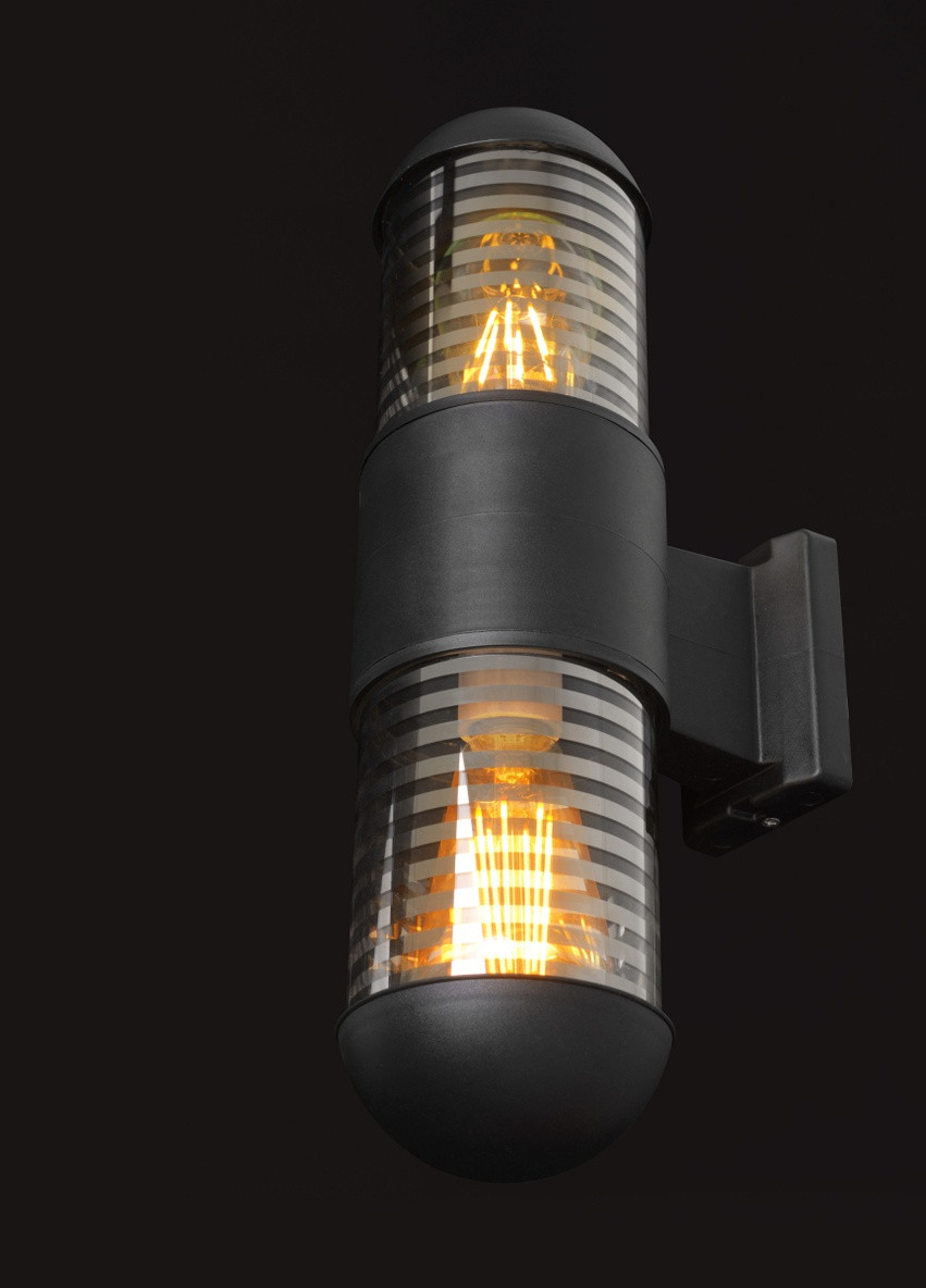 Светильник уличный настенный PL-29/40 2*E27 BK IP65 Brille (253894287)