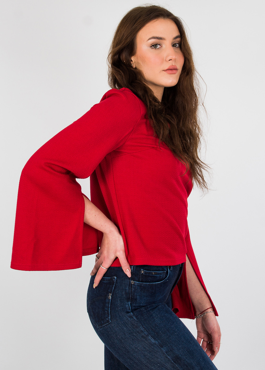 Красная демисезонная блуза Only