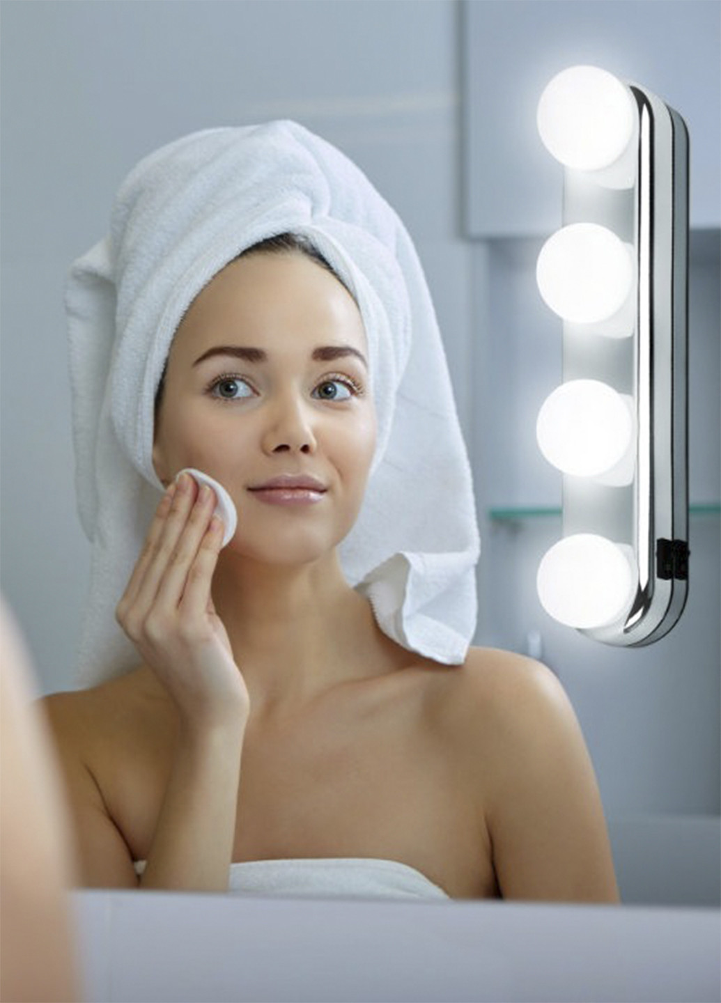 Подсветка для зеркала и шкафов WUW лампочки для гримерного зеркала 4 лампы Белый Solar (250424575)