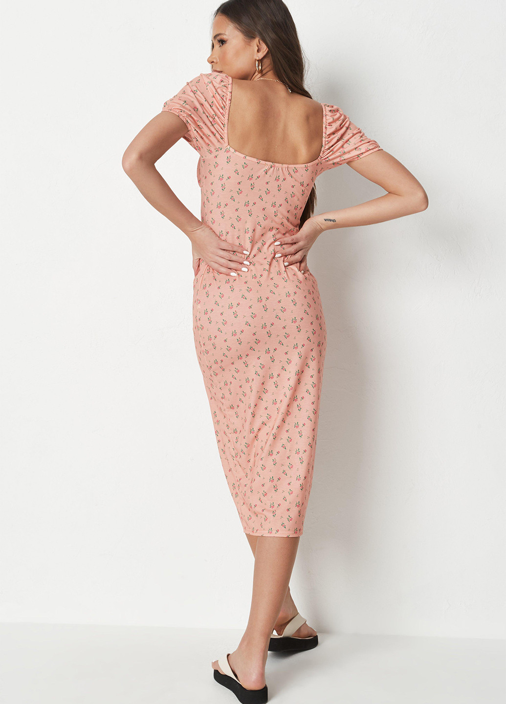 Персикова кежуал сукня Missguided з квітковим принтом