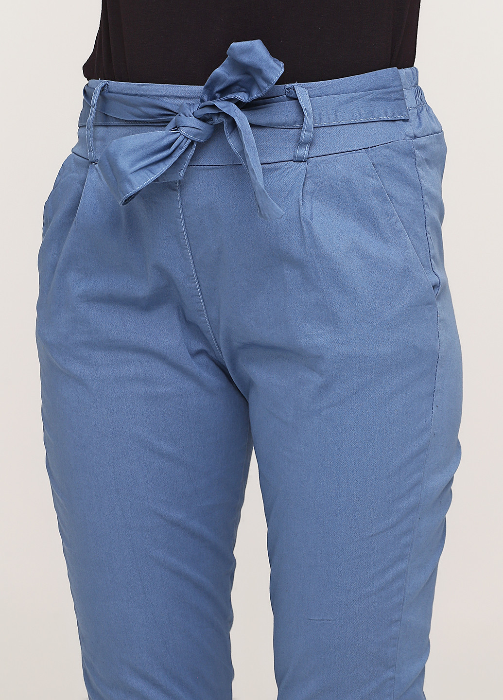Голубые кэжуал демисезонные зауженные брюки Made in Italy