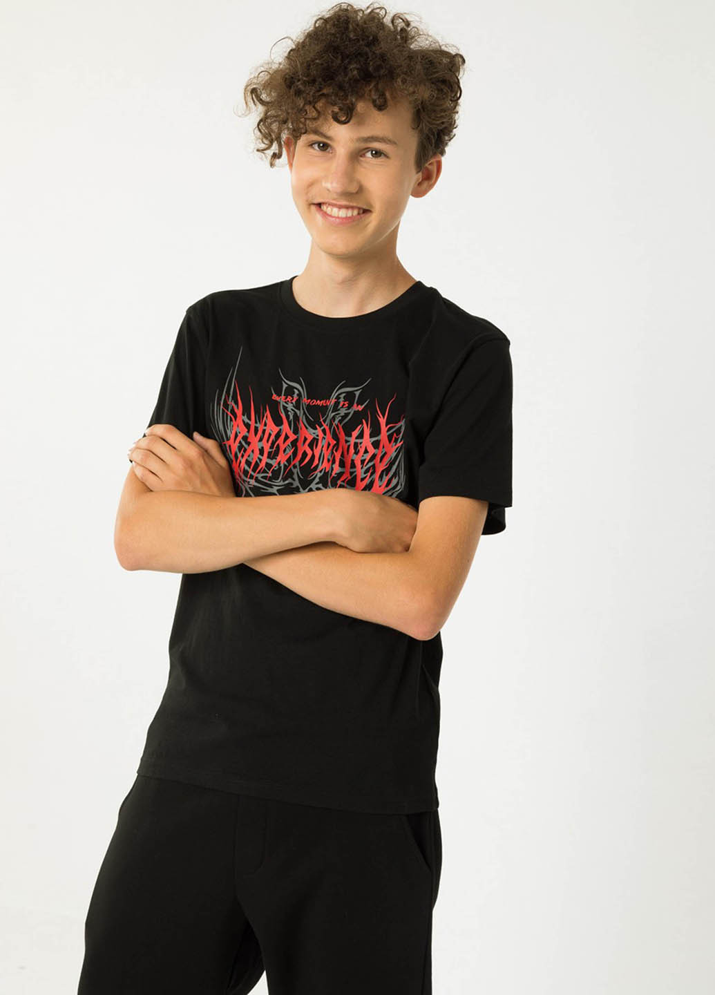 Чорна літня футболка Reporter Young