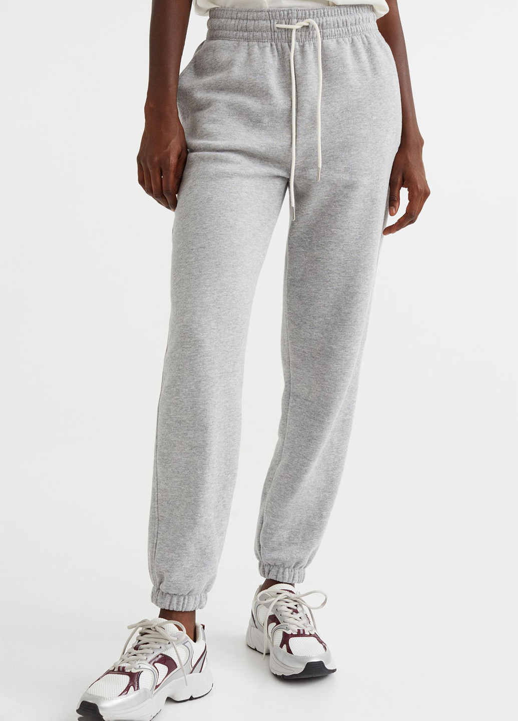 Светло-серые спортивные демисезонные джоггеры брюки H&M