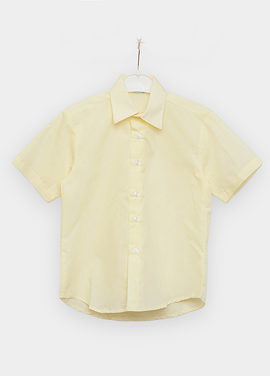 Желтая классическая рубашка однотонная Let's Shop