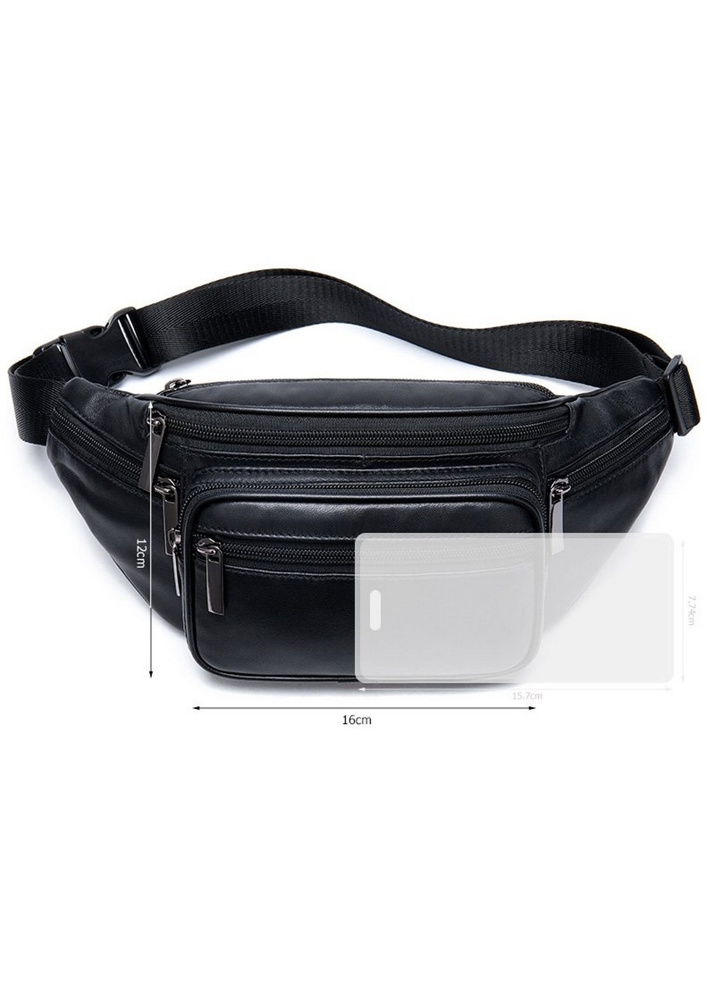 Сумка-бананка на пояс із овечої шкіри Vintage (252086827)