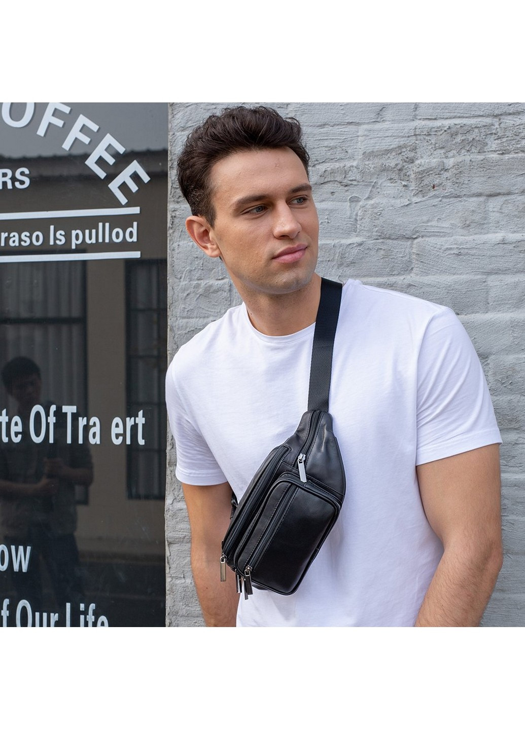 Сумка-бананка на пояс із овечої шкіри Vintage (252086827)