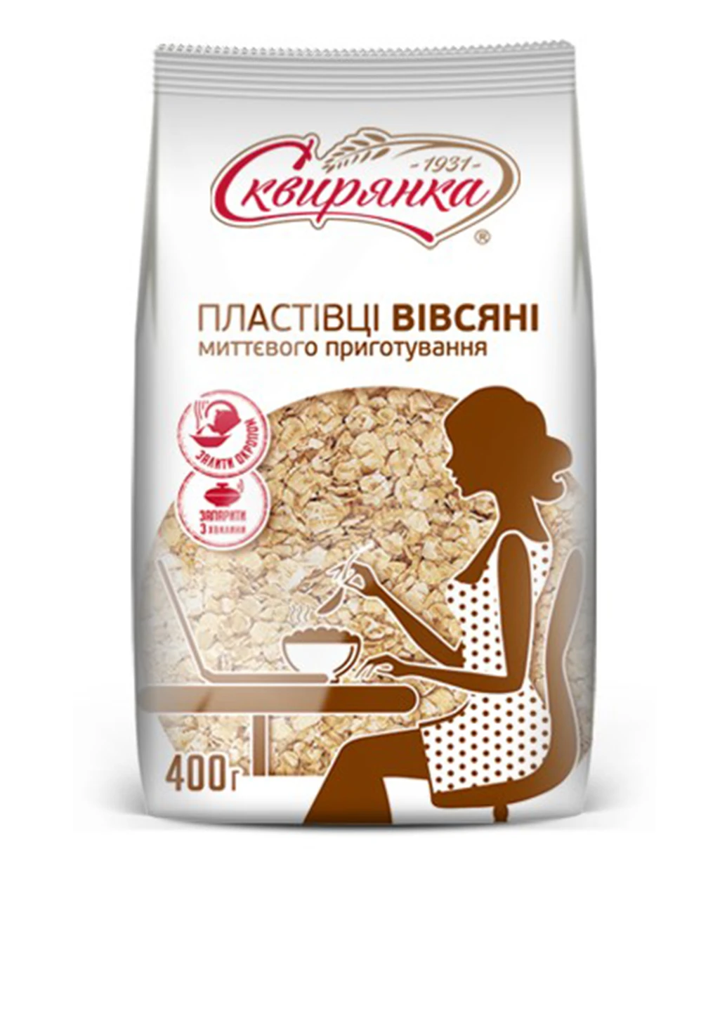 Хлопья овсяные, 400 г Сквирянка (45667616)