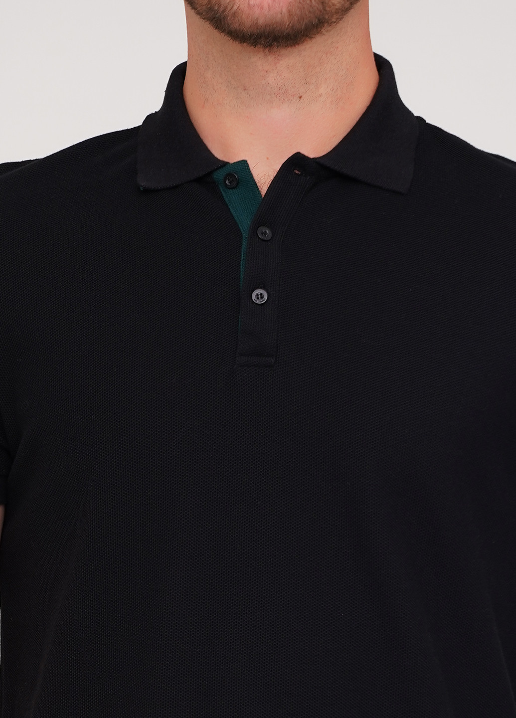 Черная футболка-поло для мужчин Lagerfeld однотонная